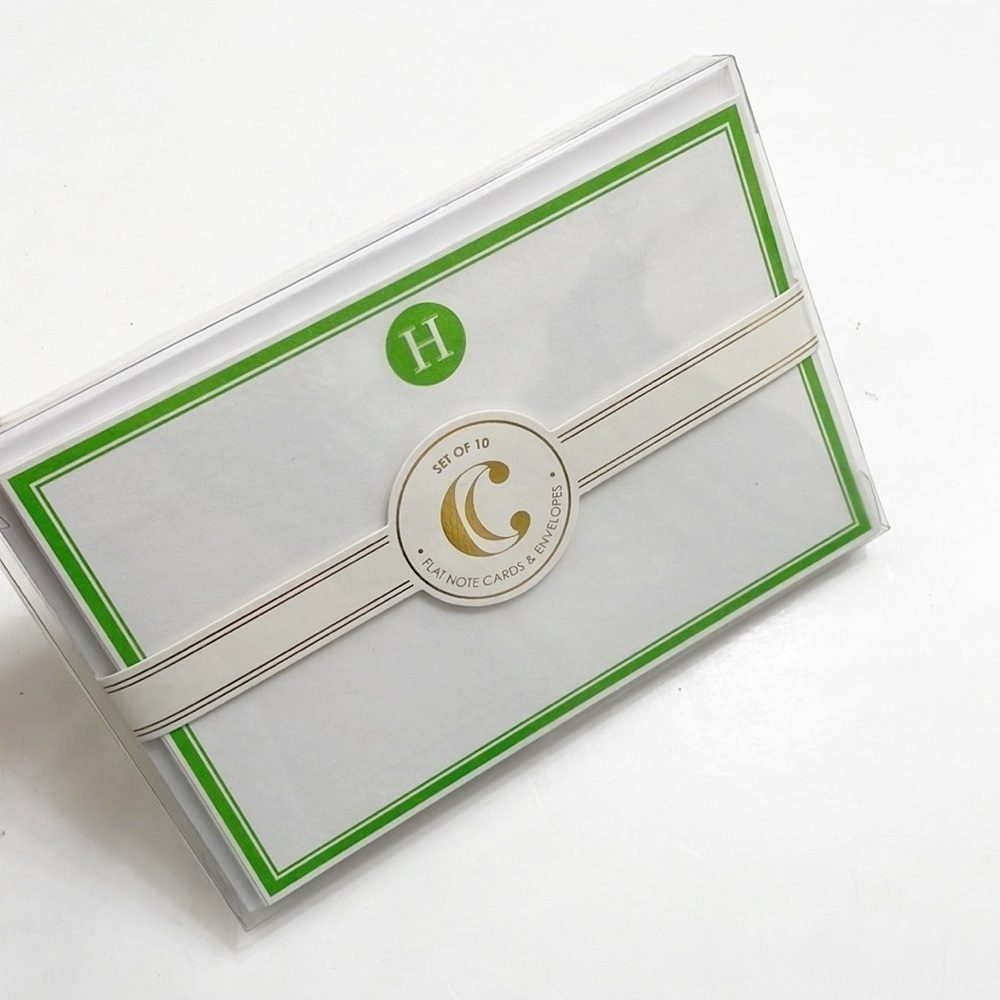 NEW Charming Charlie H initial note cards & envelopes